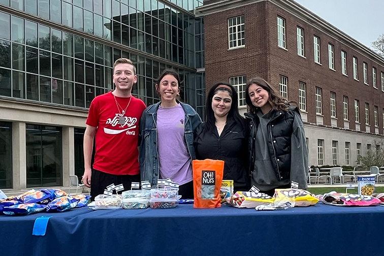 Students tabling on campus